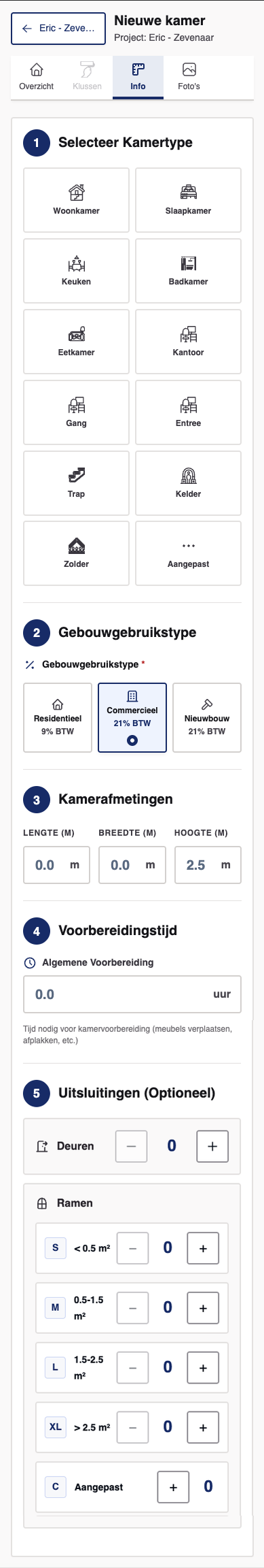 App Screenshot - 1. Opname in je Broekzak